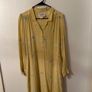 Vintage Yellow Silk Diane Von Furstenberg